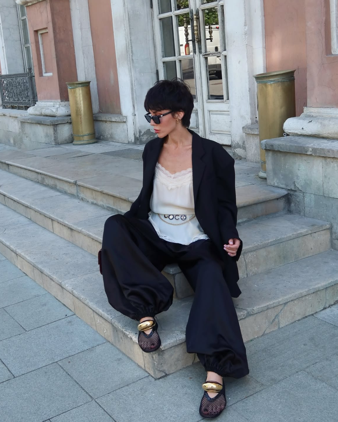 Pantalon ballon taille haute Kristen