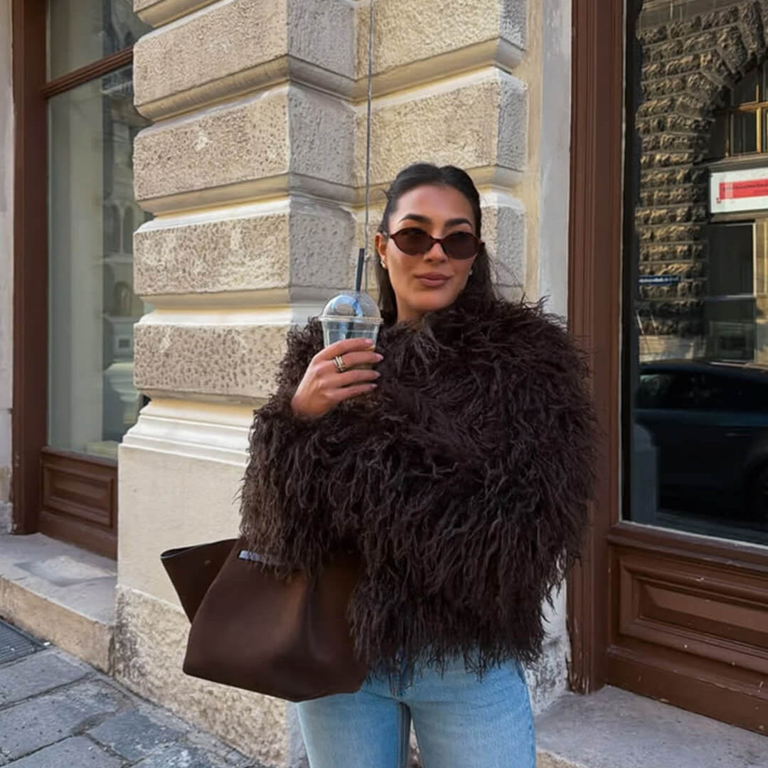 Manteau en fausse fourrure Stella
