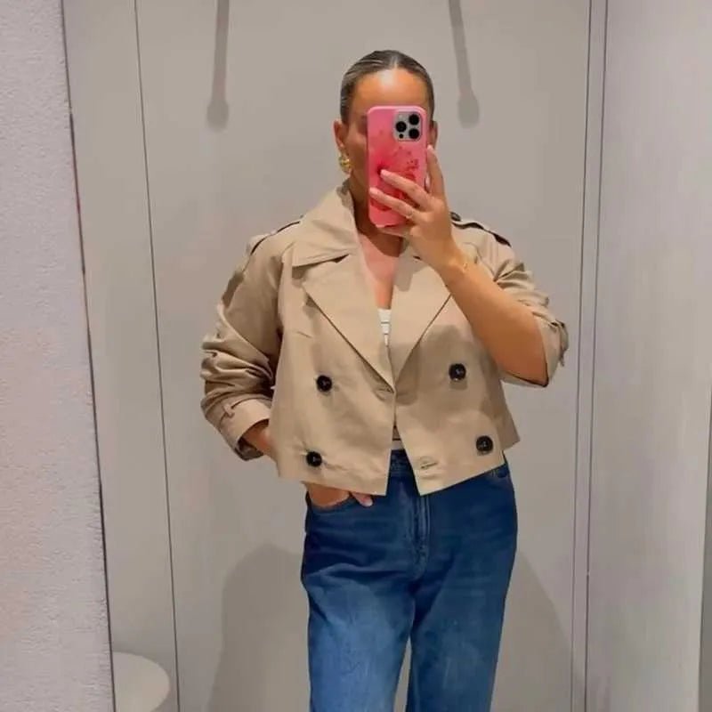 Trench Carla court croisé