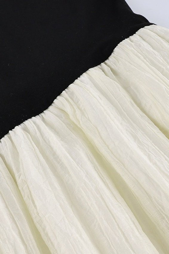 Robe longue irrégulière Tessa Contrast