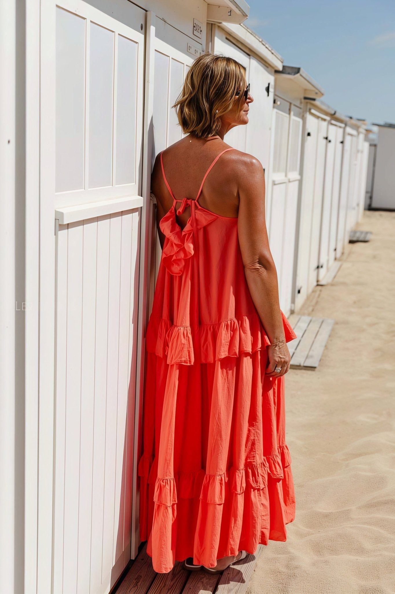 Robe maxi Sophia à ourlet volanté