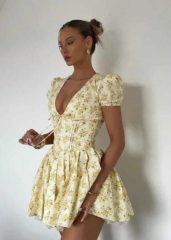 Robe courte Lory en V