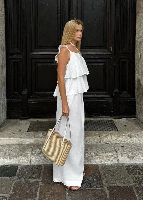 Ensemble Mara Flowy volanté — top et pantalon