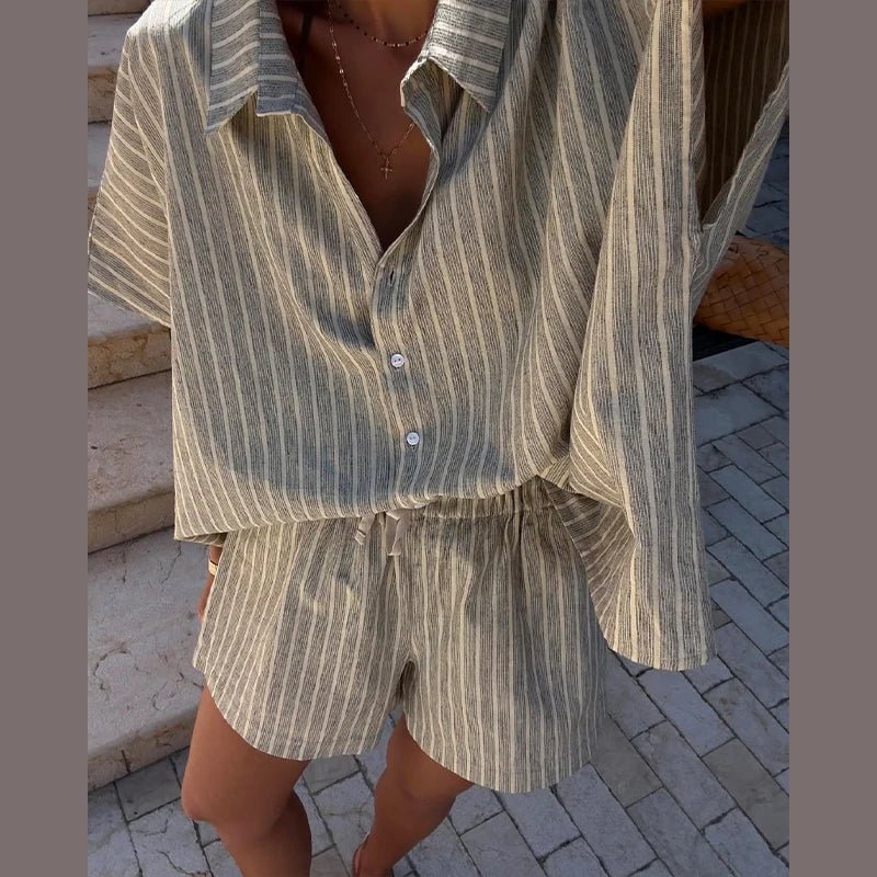Ensemble short Mara rayé