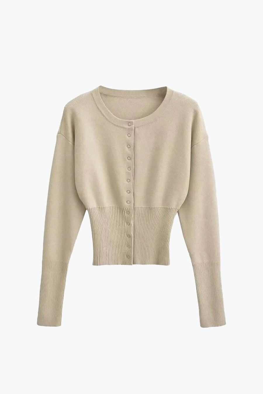 ZEYA - Alicia Cardigan Sweater with Round Neck