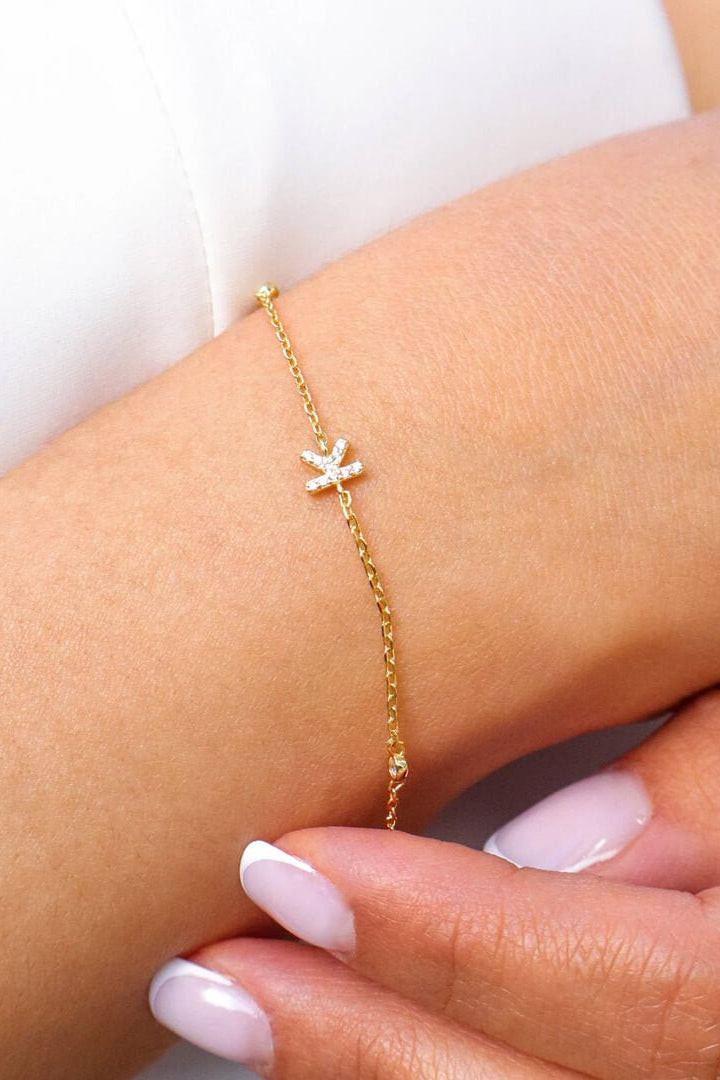 ZEYA - Aline Letter Charm Bracelet