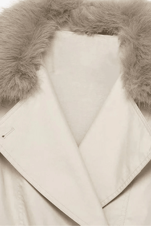 ZEYA - Allison Trench Coat with Faux Fur