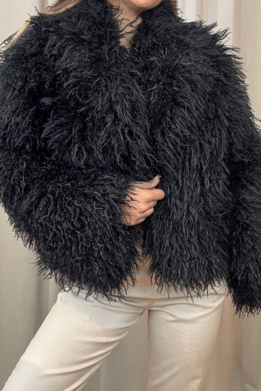 ZEYA - Almira Fuzzy Faux Fur Coat