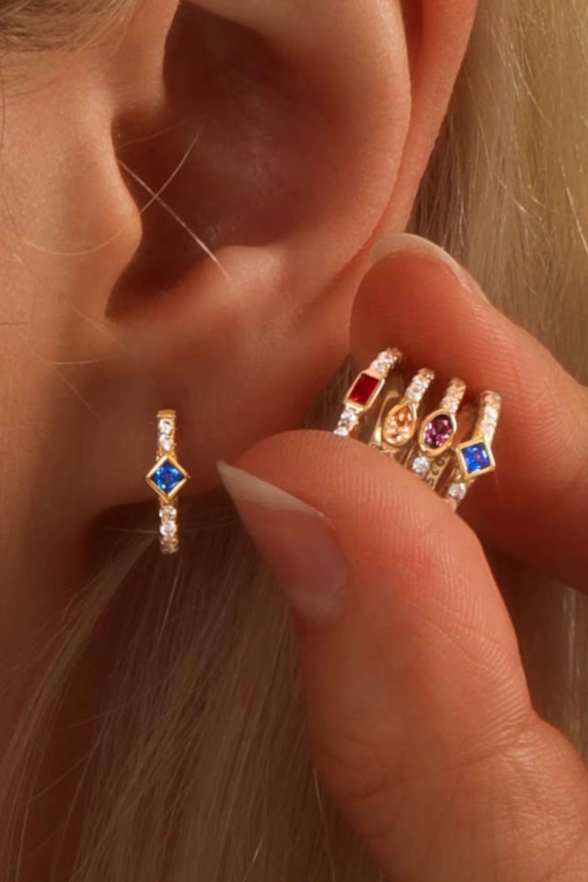 ZEYA - Amber Hoop Earrings