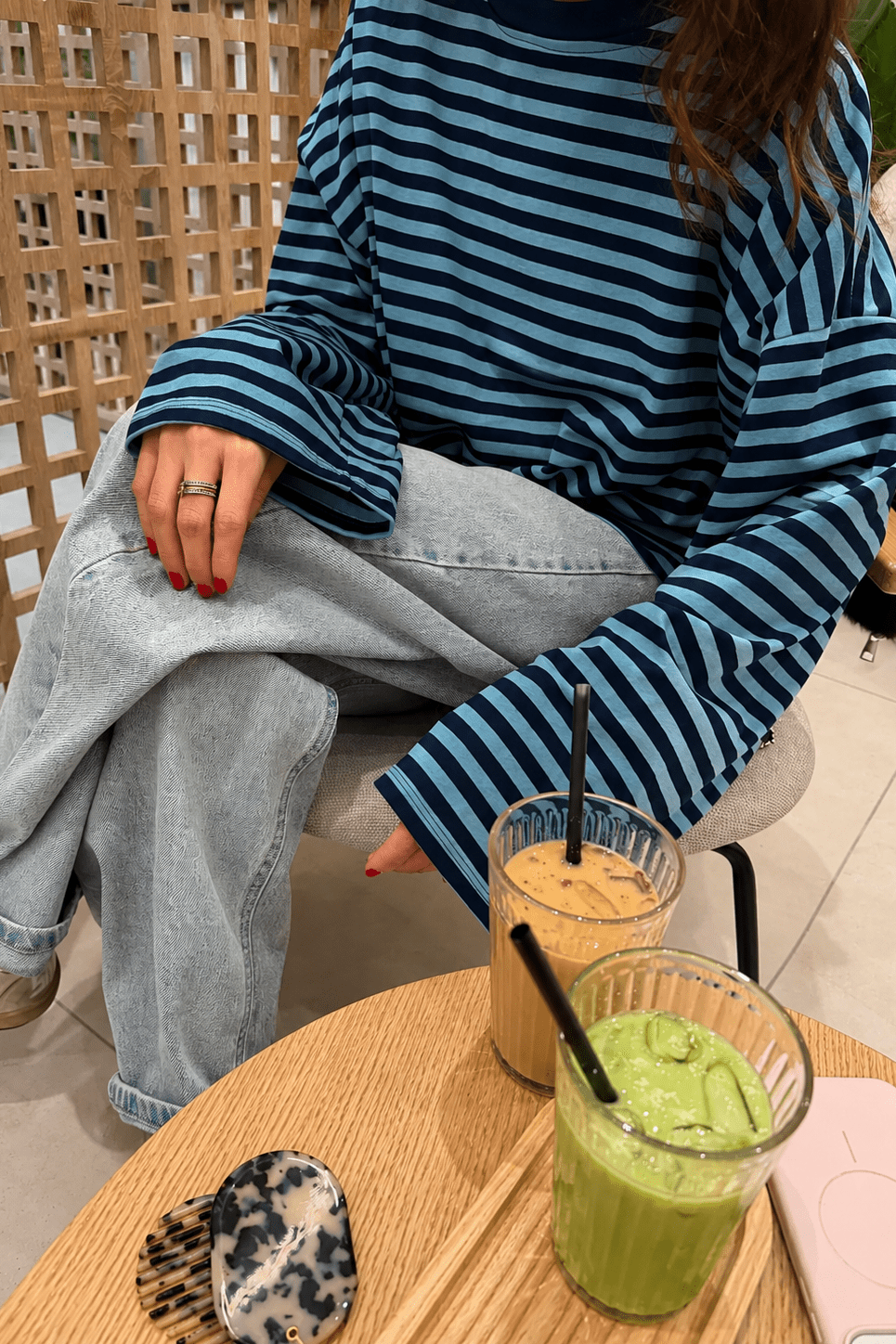 ZEYA - Angela Striped Oversized Knit Sweater