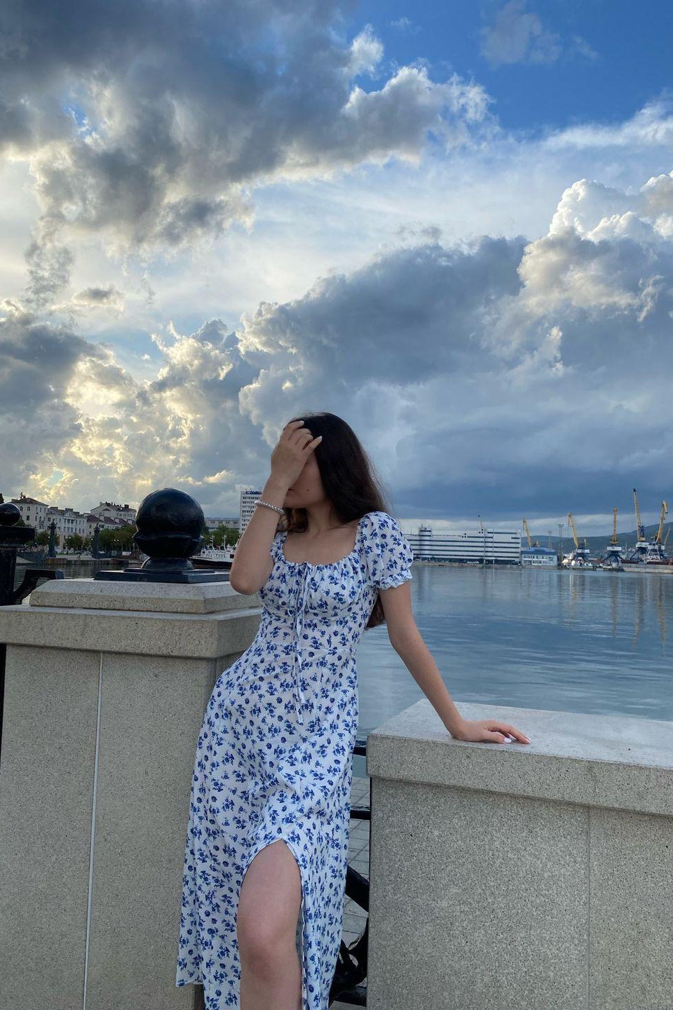 ZEYA - Arianna Puff Sleeve Floral Midi Dress