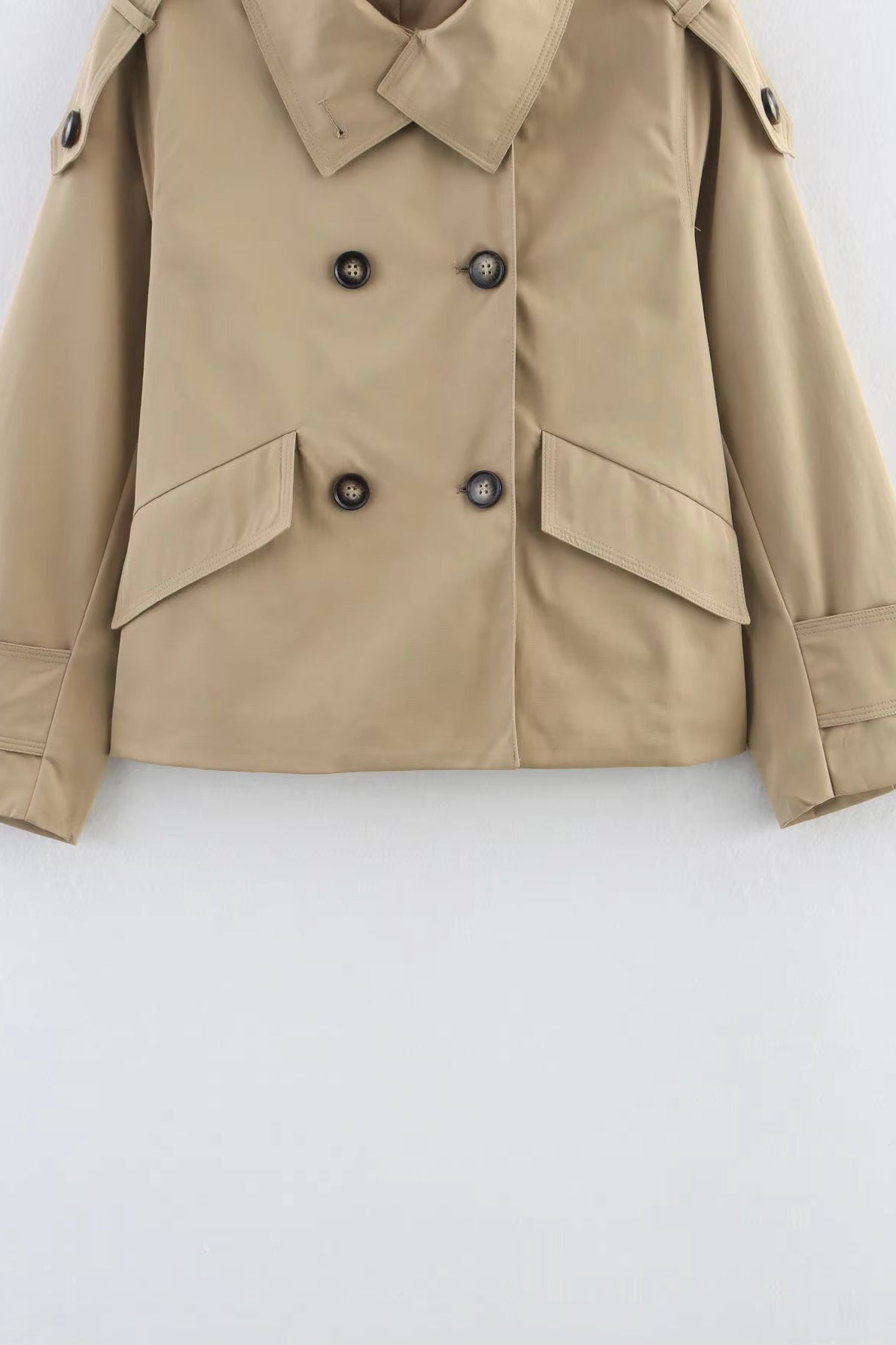 ZEYA - Audrey Beige Double Breasted Trench Coat