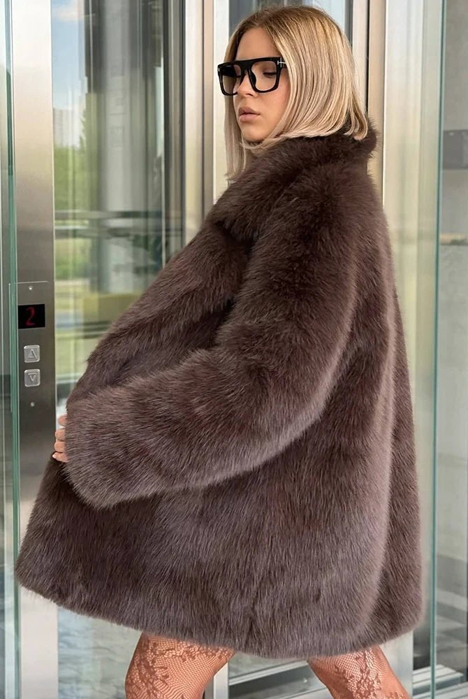 ZEYA - Beatrix Oversized Faux Fur Coat