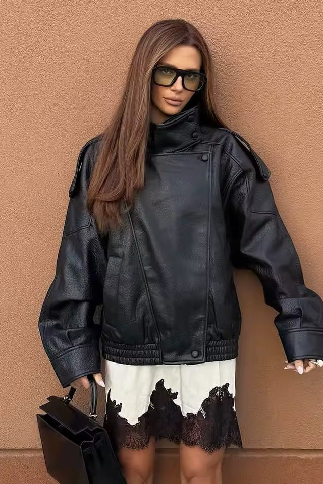 ZEYA - Bianca Asymmetric Button Pocket Jacket