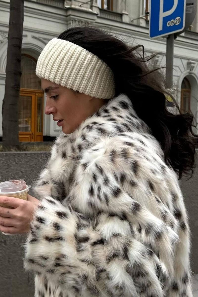 ZEYA - Camella Leopard Faux Fur Coat