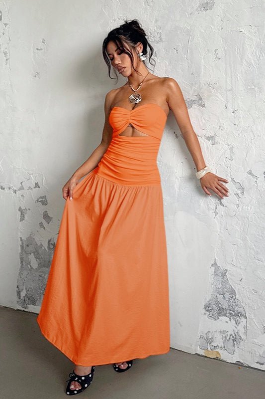 ZEYA - Camia Cut - Out Strapless Maxi Dress