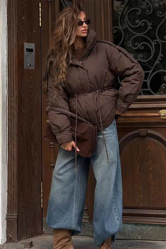 ZEYA - Carmen Oversized Drawstring Waist Puffer Jacket