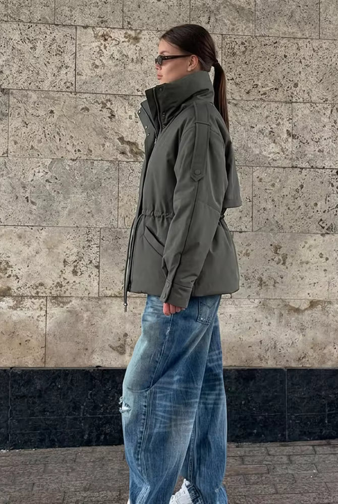 ZEYA - Carmen Oversized Drawstring Waist Puffer Jacket