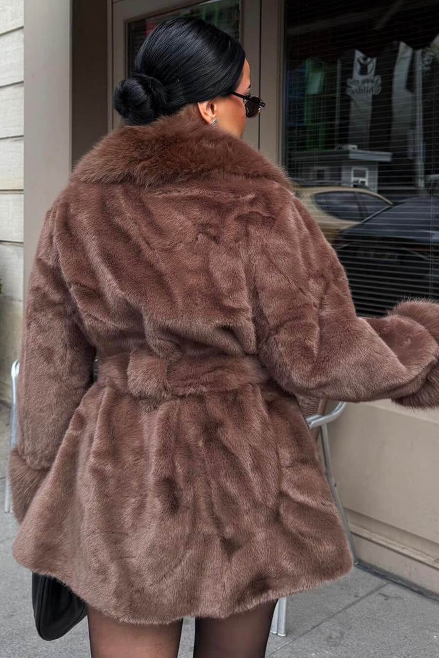 ZEYA - Carmina Faux Fur Trim Coat