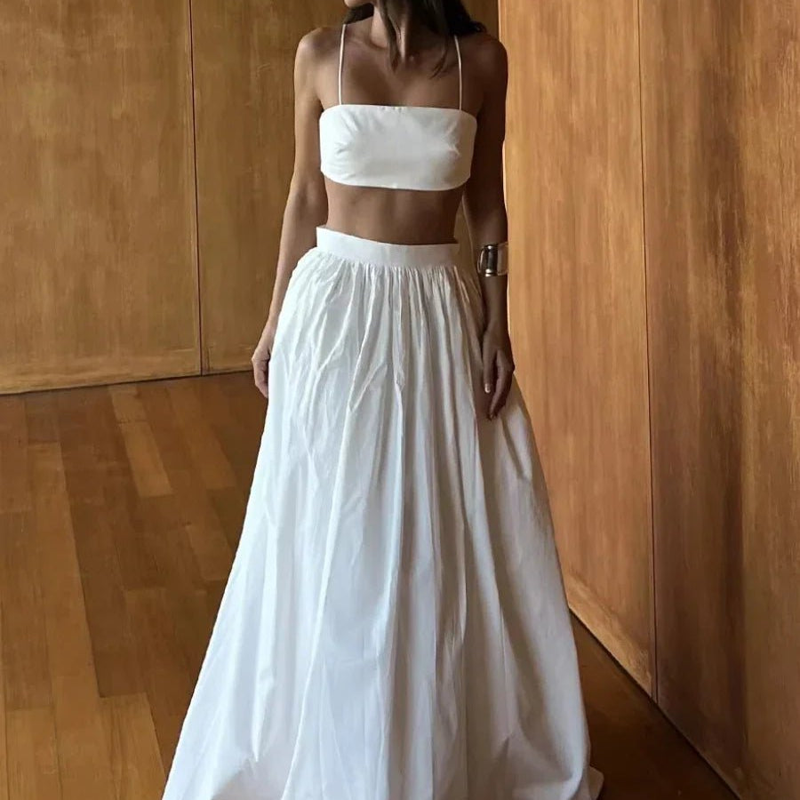 ZEYA - Chanelle Strappy Crop Top Two-Piece Set