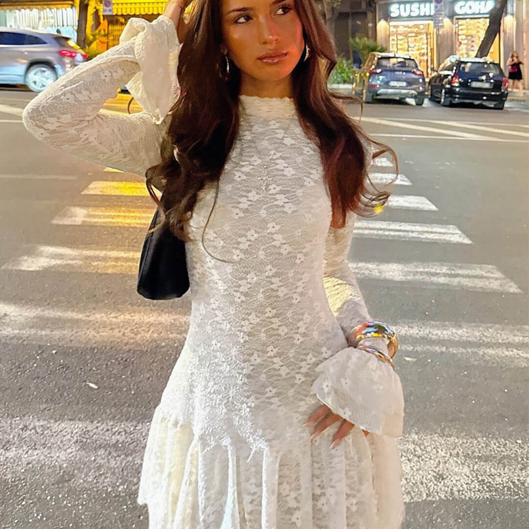ZEYA - Chantal Sheer Lace Mini Dress