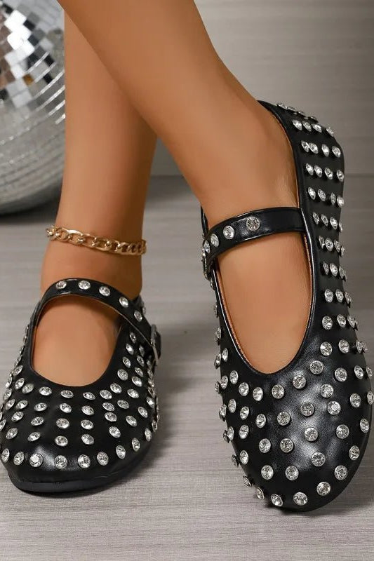 ZEYA - Cristy Rhinestone Ballet Flats