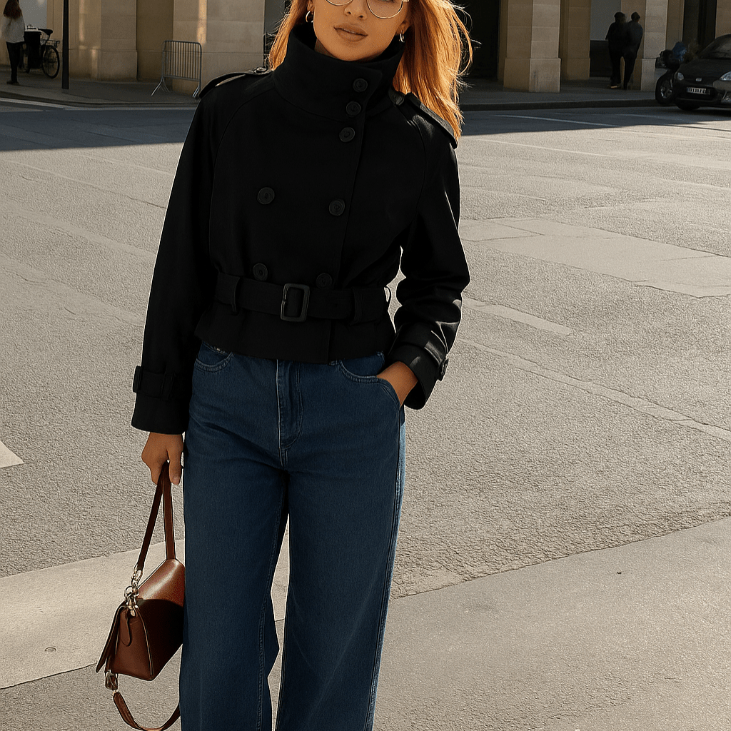ZEYA - Daphne Cropped Trench Coat
