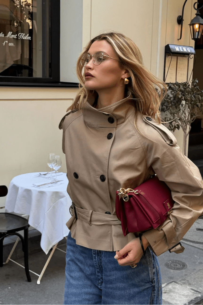 ZEYA - Daphne Cropped Trench Coat