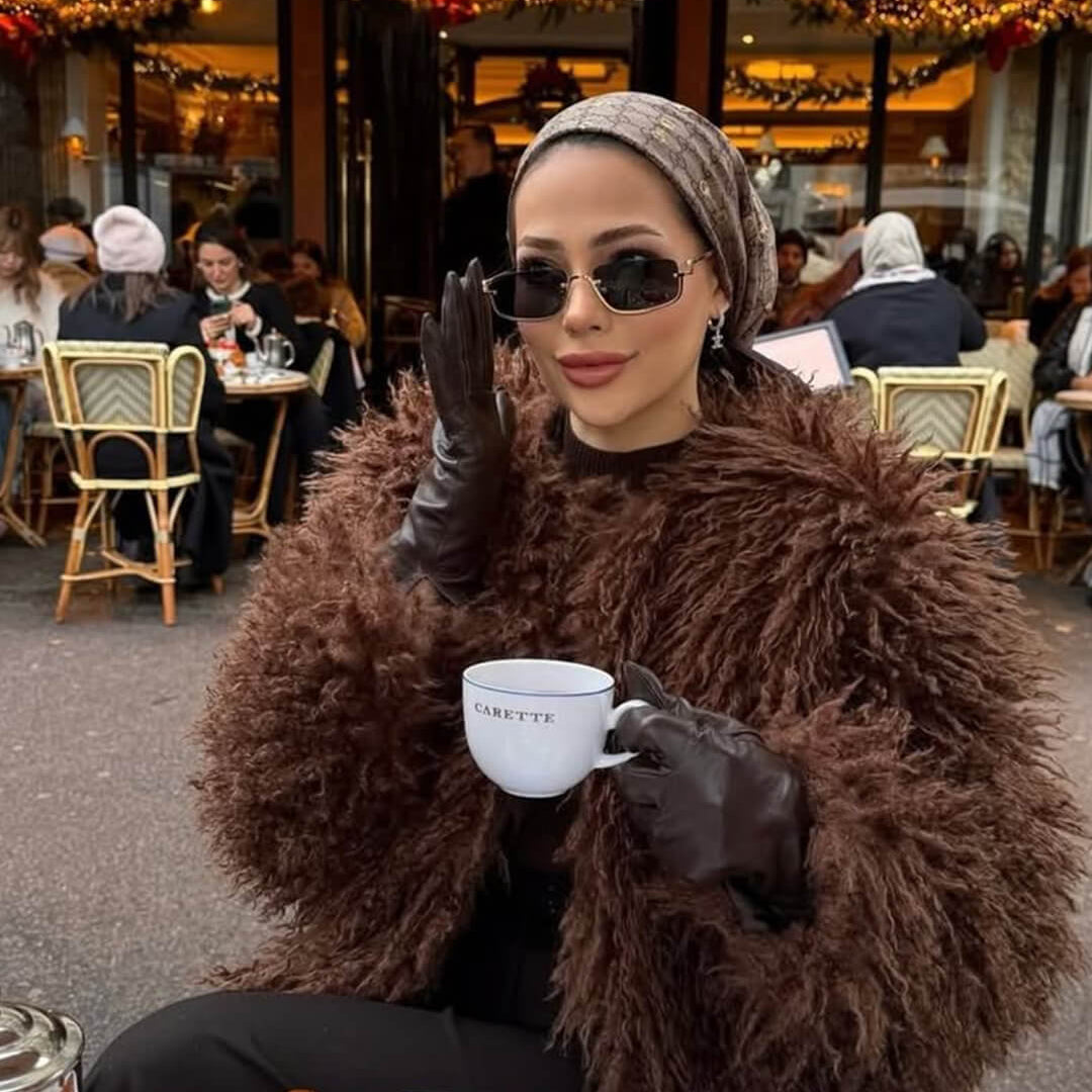 ZEYA - Diana Fluffy Cropped Faux Fur Coat