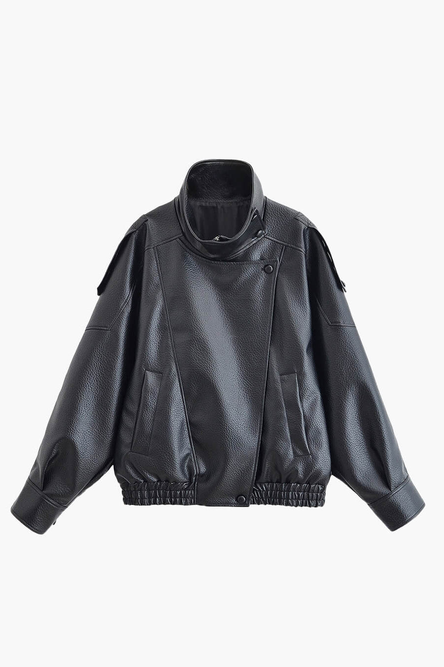 ZEYA - Dina Asymmetrical Leather Jacket