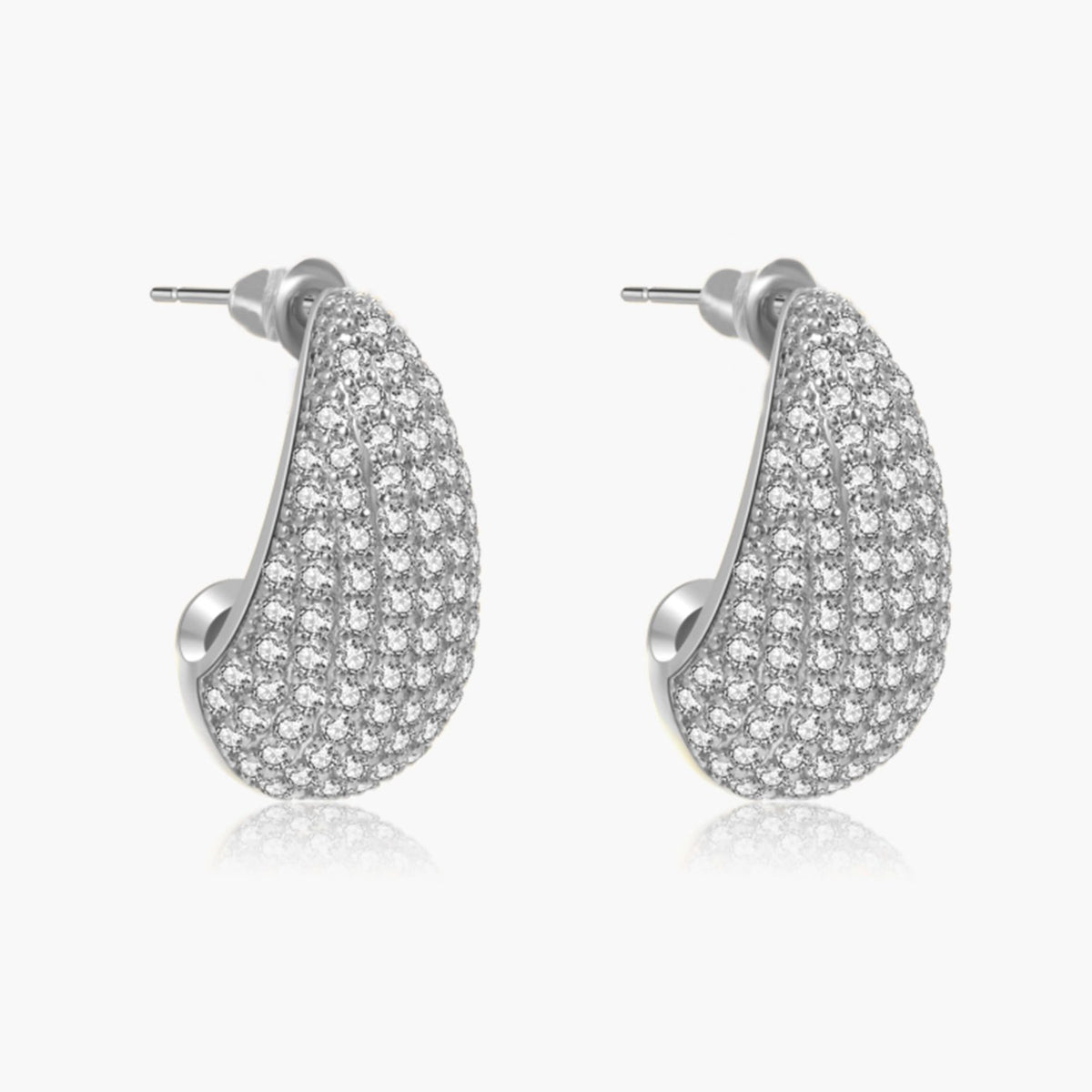 ZEYA - Eloisa Pavé Teardrop Zirconia Earrings