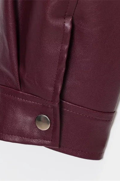 ZEYA - Florence Faux Leather Bomber Jacket
