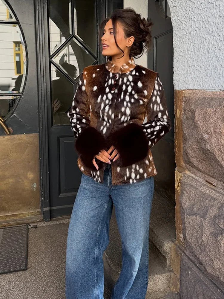ZEYA - Harriet Stand Collar Faux Fur Jacket