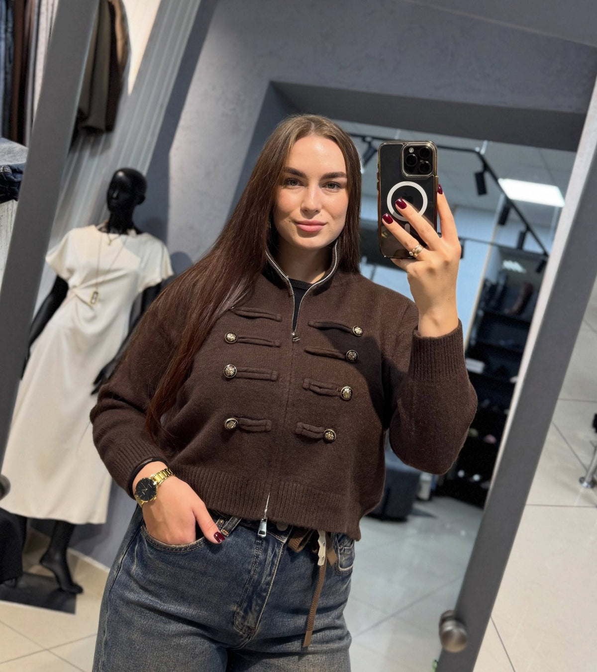 ZEYA - Helena Turtleneck Zip Knit Cardigan