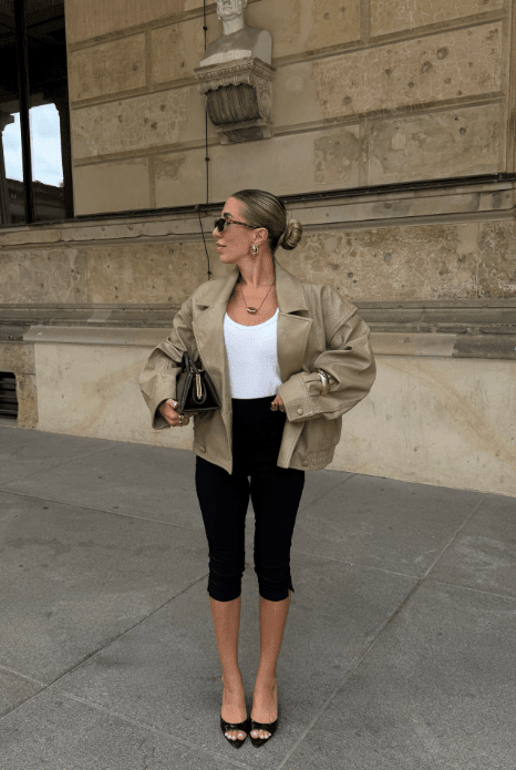 ZEYA - Isabel Double Breasted Faux Leather Coat