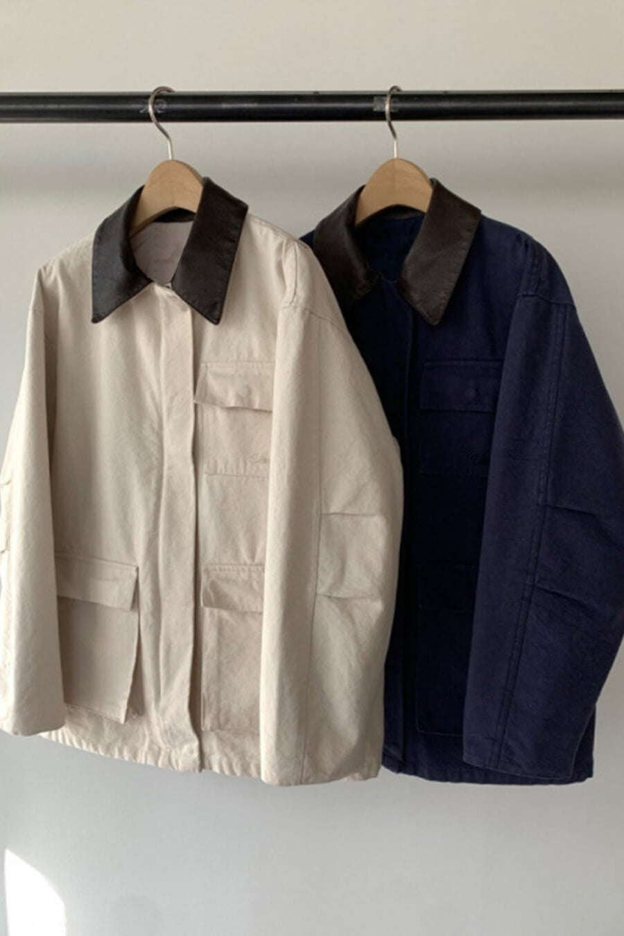 ZEYA - Jane Contrast Collar Utility Jacket
