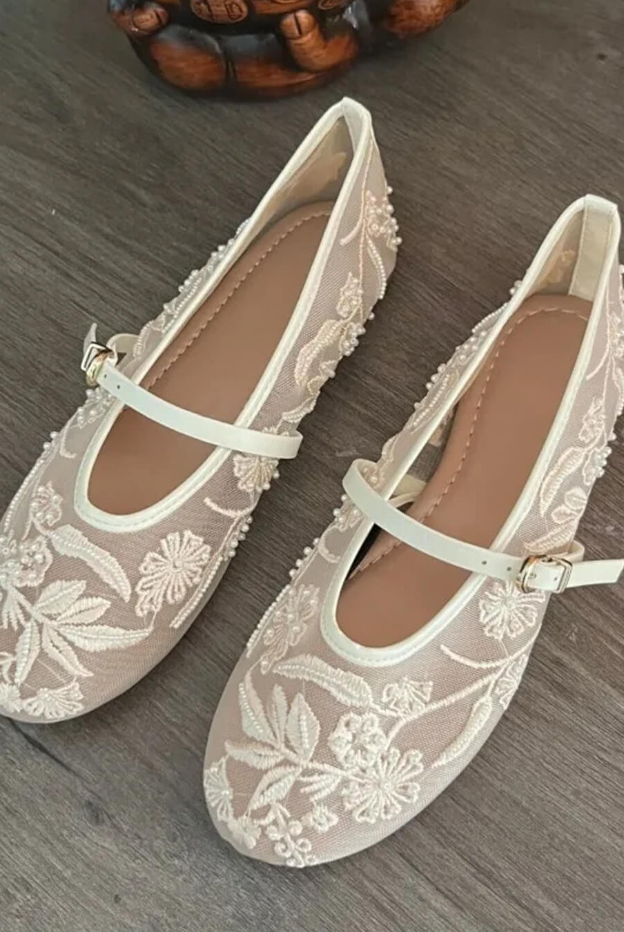 ZEYA - Jenny Beaded Mesh Ballet Flats