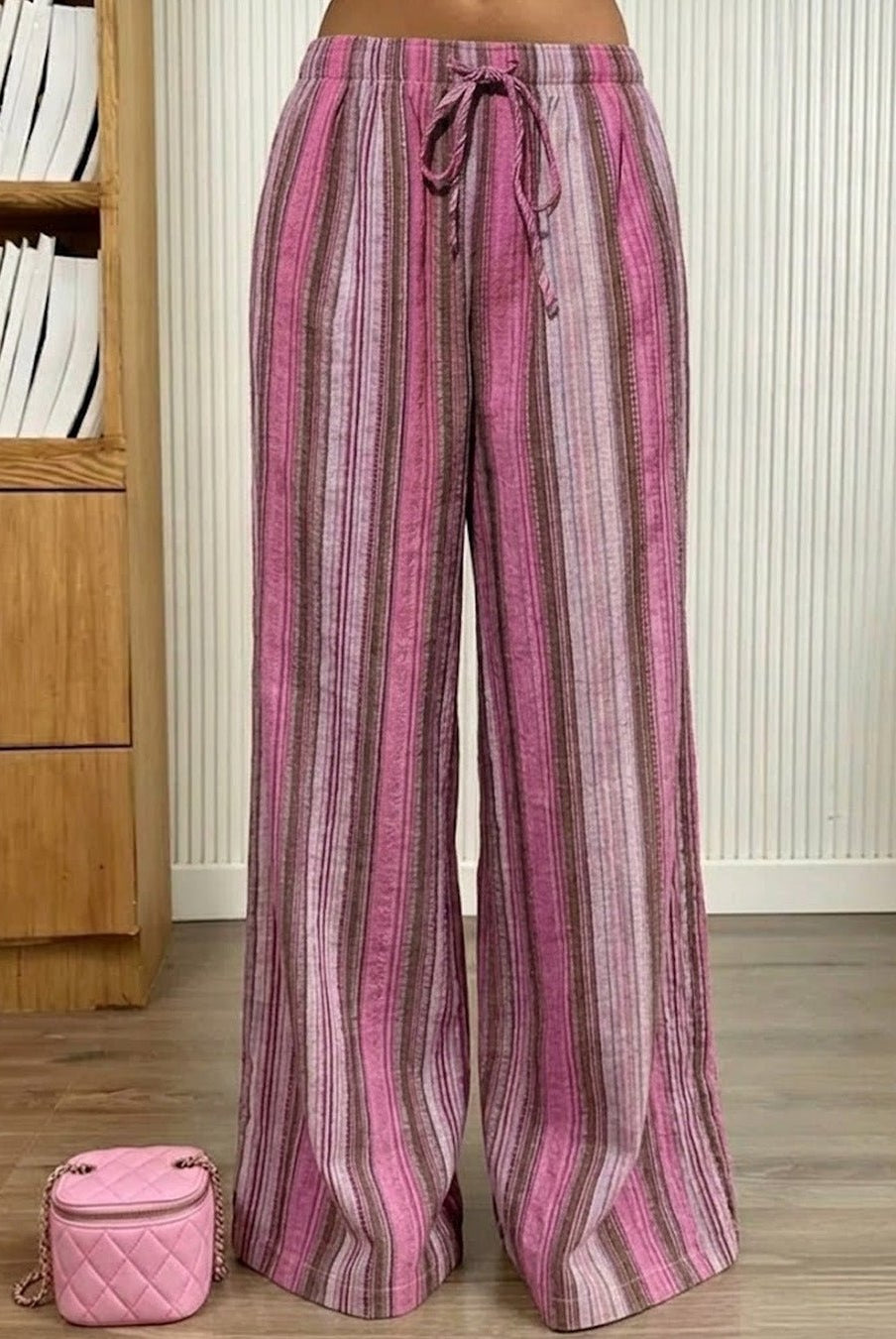 ZEYA - Jenny Wide-Leg Striped Pants