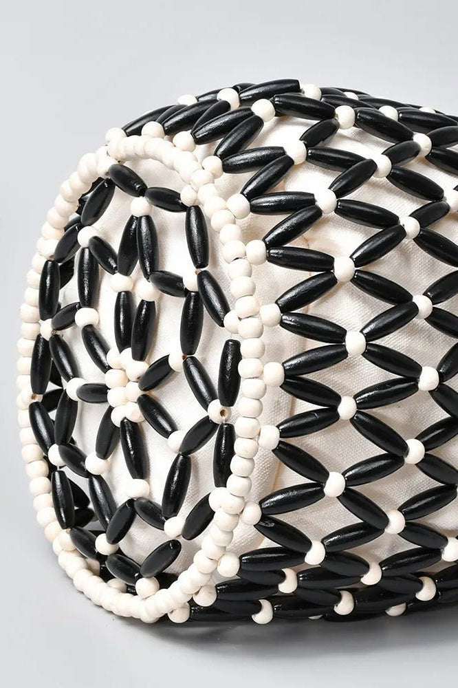 ZEYA - Jessica Woven Beaded Tote Bag