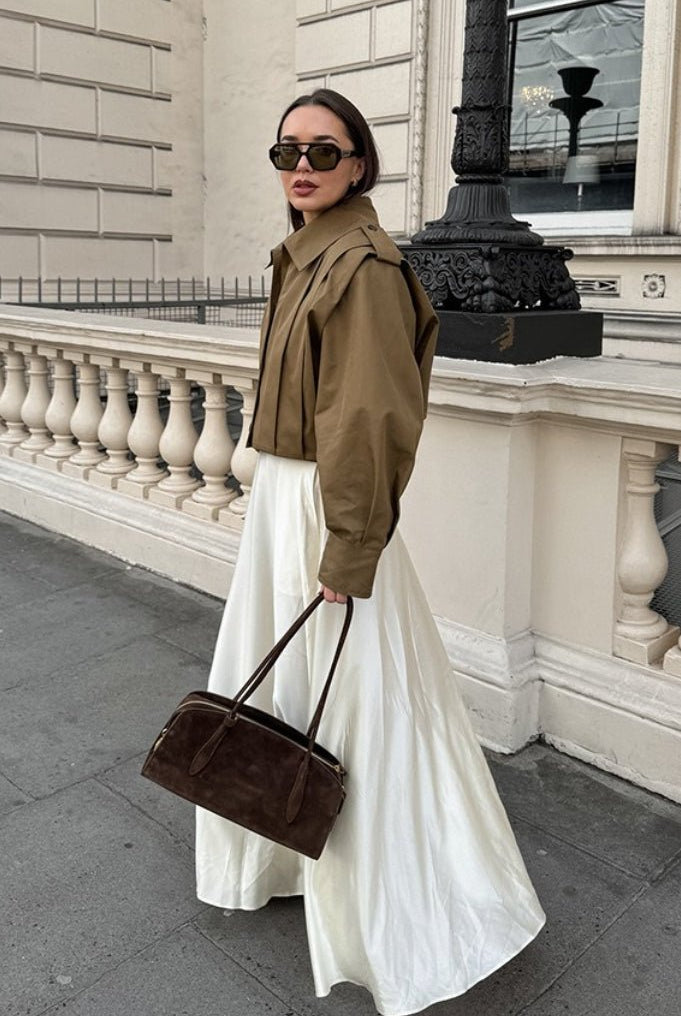 ZEYA - Julia Cropped Pleated Utility Jacket