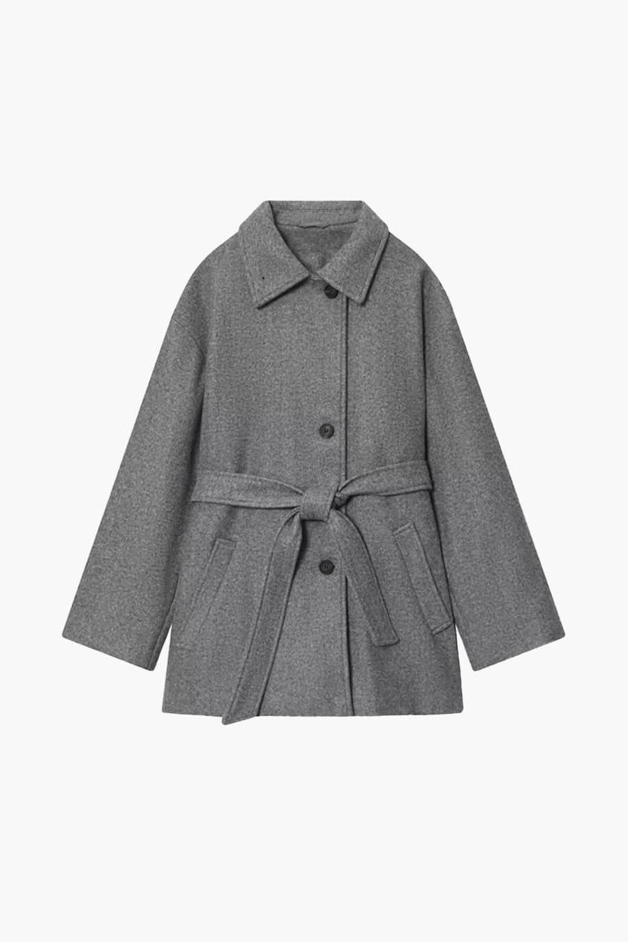 ZEYA - Juliette Faux Wool Coat with Belt