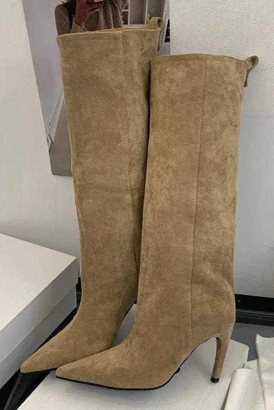 ZEYA - Kendra Suede Knee High Boots