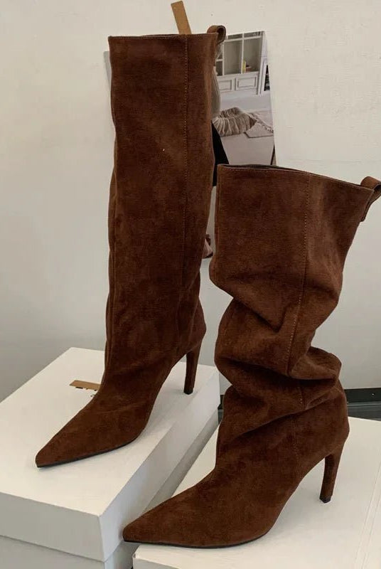 ZEYA - Kendra Suede Knee High Boots