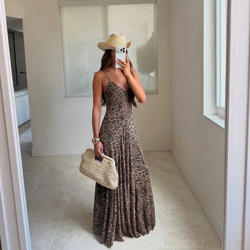 ZEYA - Lara Leopard Print Maxi Dress