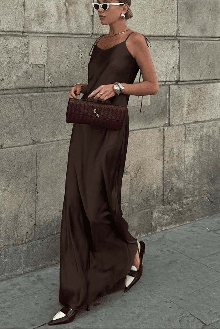 ZEYA - Leandra Backless Satin Maxi Dress
