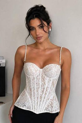 ZEYA - Marcella Lace Sheer Bustier Cami