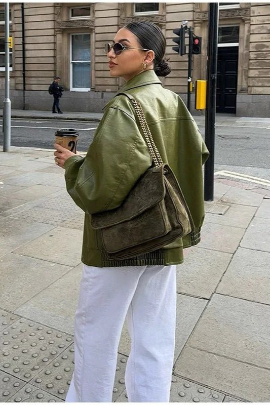 ZEYA - Nina Vintage Faux Leather Jacket