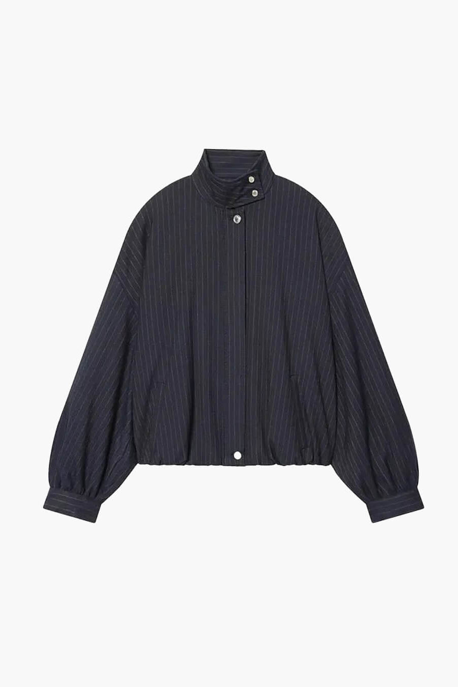 ZEYA - Orla Pinstripe Bomber Jacket
