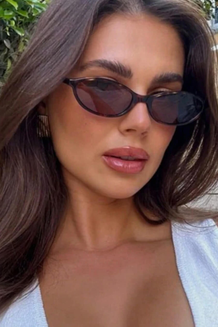 ZEYA - Petra Retro Oval Cat Eye Sunglasses