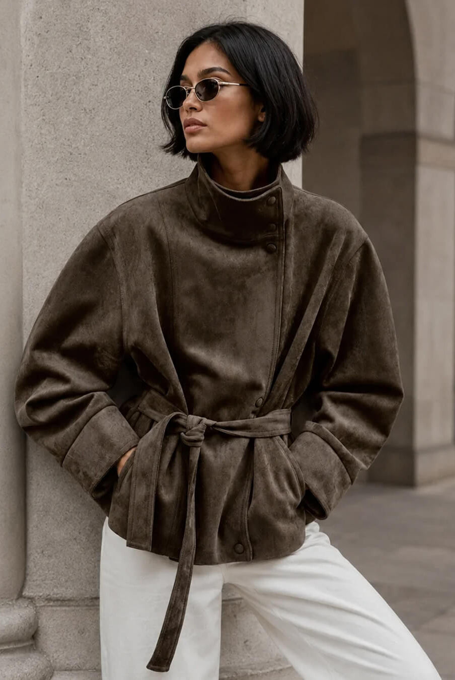 ZEYA - Rebecca Lace-Up Suede Jacket